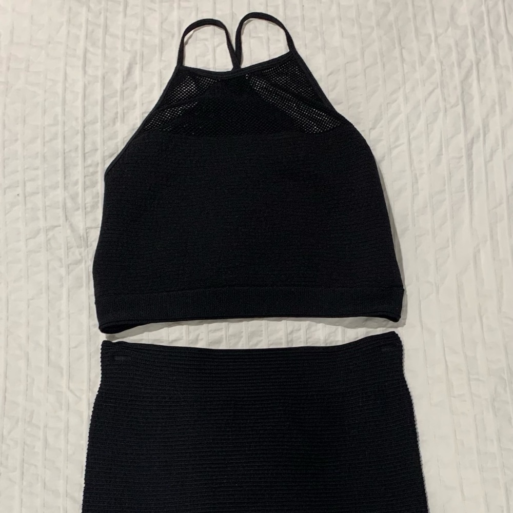 BCBGeneration Two Piece Black Top and Skirt